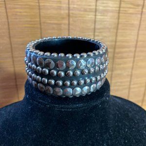 Vintage Studded Black Bangel Bracelet